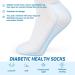 LIN Diabetic Socks for Men & Women - Non-Binding Circulatory Socks - Extra Wide Top - Ideal for Edema, Neuropathy, Lymphedema - 4 Pairs Quarter/White - Size 9-11 - Buy Online on GoSupps.com