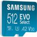 Samsung EVO Select 512GB Micro SD Memory Card + Adapter | 130MB/s | Full HD, 4K UHD, UHS-I, U3, A2, V30 | Expand Storage for Android, Tablets, Nintendo Switch - Buy Online on GoSupps.com