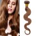 SEGO 100% Remy Human Hair Brazilian Human Hair Bundles Real Hair Body Wave Weave Virgin Extensions Brazilian Light Brown 14 "-1 Bundle