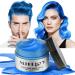 Blue Temporary Hair Color Wax 4.23 oz Instant Natural Hairstyle Cream Dye Washable Styling Pomades for Girls Women Youth Disposable Coloring Mud for Party Cosplay DIY Halloween
