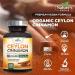 Certified Organic Ceylon Cinnamon Pills 1800mg - Gluten-Free & Non-GMO Sri Lankan Cinnamon Capsules - Vegan True Cinnamomum Supplement - 120 Capsules - Buy Online on GoSupps.com