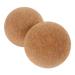 Beaupretty 2st yoga ball made of cork massage ball Massage-ball massage roller made of cork neck massager foot massager rolling ball massage balls Hand fascia ball cork ball yoga ball