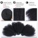 Feibin Mongolian Afro Kinky Curly Human Hair Bundles - 8-12 Inches - Virgin Hair Weave for Black Women - Buy Online on GoSupps.com