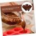 Alipis 6 pcs Chocolate Jelly Mold Ice Baking Adorable Cube Tools Silicone Supple DIY Candy for Fondant 21X10.2cmx2pcs Brown 2x2pcs - Buy Online on GoSupps.com