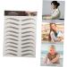 Baluue 18 Sheets Waterproof Eyebrow Stickers Fake Eyebrow Stickers Eyebrow Makeup Sticker Artificial Brown - Buy Online on GoSupps.com