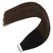 Youngsee 60cm Balayage Tape In Extensions | Real Hair Remy Tape Extensions | 20pcs Black & Blonde Balayage 50g - Buy Online on GoSupps.com