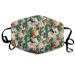 Exotic Beautiful Flowers Of Retro-Color Washable Reusable Mask Cotton Anti Dust Half Face Mouth Mask For Kids Teens Men Women With Adjustable Ear Loops