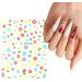3D Nail Stickers Flower Nail Stickers Floral Self-Adhesive Small Cute White Flower Pink Peach Nail Design Stickers Colorful Manicure Decoration Nail Tips Decor Supplies for Women - Buy Online on GoSupps.com