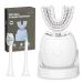 Electric Toothbrush for Adults 360 Degree Cleaning Sonic Brushs U Shaped Toothbrush has 23760 Nylon Bristles Sonicbrush Automatic Toothbrush is Divided Into Modes Standard Fast Ultra Fast White