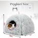 Sbayool Cozy Plush Guinea Pig Hideout with Movable Pad - 28x28x22CM - Grey - Ideal for Hedgehogs, Chinchillas, and Small Animals - Buy Online on GoSupps.com