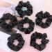 IVARYSS Black Satin Scrunchies for Women - 12 Pack Hair Accessories - Buy Online on GoSupps.com