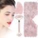 Ververt Touch Facial Massage Roller Set - Handmade Rose Quartz & Jade Eye Cushion Scraper for Radiant Skin - Buy Online on GoSupps.com