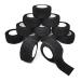 12 Roll finger plaster Self -adhesive bandage 2.5cm x 4.5m Self -adhering bandage elastic adhesive tape fixing bandage self -evident for finger dog horse animals (black) 2.5cm black