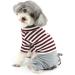 Ranphy Small Dog Stripe Jumpsuit Puppy Pajamas with Pant Comfy Cotton Pet Clothes Cat Apparel Pyjamas PJS Shirt Boys Winter Jammies Brown S S(Back: 20cm Chest: 32cm ) Style1 - Buy Online on GoSupps.com