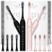Electric Toothbrush for Adults 6 Modes 42000vpm with 8 Brush Heads Sonic Electric Toothbrush Black+Pink