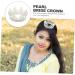 Fashion Headwear Baroque Pearls Headpiece for Women Princess Crowns Rose Gold Headband Wedding Pearl Headband for Wigs Wedding Crown Prom Crown Hair Accessories Bride Wedding Dress 15*15*8.5cm Silver - Buy Online on GoSupps.com