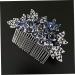 PLAFOPE Dark Blue Hair Comb Bride Hair Comb Wedding Hair Accessories for Brides Bride Headpieces for Wedding Bridal Headdress Headdresses for Women Floral Hair Comb Wedding Hair Comb - Buy Online on GoSupps.com