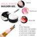 Builder Gel - Milk White Builder Gel for Nails Extension Gel Kit with 100Pcs Nail Forms & Nail Brush UV/LED Nail Base Building Gel for Split Broken Nails Protection Strengthening Nail Art Decoration Milk White Set - Buy Online on GoSupps.com