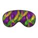 Mardi Gras of Palms Sleep Mask Eye Cover for Sleeping Blindfold with Adjustable Strap Blocks Light Night Travel Nap for Men Women