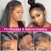 ALIPOP 24-inch Brazilian Straight Human Hair HD Lace Front Wig - 180% Density, Pre-Plucked, Natural Black 13x4 Transparent Lace Frontal Wig for Women - Buy Online on GoSupps.com