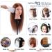 TopDirect 18 Inch Real Hair Exercise Head - Hairdresser Practice Doll with Clamp & DIY Hairstyle Set - Brown - Buy Online on GoSupps.com