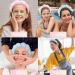 Spa Headbands for Women Set of 2 Sponge Headband Soft Terry Towel Cloth Skincare Headband Puffy Makeup Headbands for Face Washing Makeup Removal Shower Facial Mask Pink & Blue - Buy Online on GoSupps.com