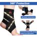 Sinvic Ankle Brace 2PCS - Adjustable Compression Wrap for Men & Women - Breathable Support for Ankle Protection - Medium Classic Black - Buy Online on GoSupps.com