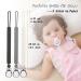 Silicone Pacifier Strap 3-Pack Textured Clips for Boys & Girls | Soft Flexible & Clean Black Gray White - Buy Online on GoSupps.com
