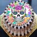 Skull Cake Topper - Edible Icing or Wafer paper - Mexican - Frieda - Day of The Dead - Flowers - 7.5" Round - Buy Online on GoSupps.com