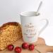 Premium Bokalaka Mother's Day Gift - 400ml White Ceramic Coffee Cup Set with Lid Spoon & Gift Box | Best Mom Birthday Present - Buy Online on GoSupps.com