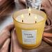 Luxury Citronella Candle | 30oz 3 Wick Aromatherapy | Natural Soy Wax | Indoor & Outdoor Scented | 120 Hours Burning Time | Relaxing Yellow Decor - Buy Online on GoSupps.com