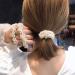 Brinie Pearl Champagne Hair Ties - Pack of 3 Elastic Scrunchies for Women and Girls - Buy Online on GoSupps.com