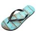 Mnsruu Vintage Blue Wooden Flip Flops for Men & Women | Stylish Sandals for Home Hotel Spa & Travel - Small Multicolor - Buy Online on GoSupps.com