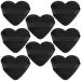 FRCOLOR 8pcs Makeup Puff Heart Shaped Body Cosmetic Foundation Sponge Face Loose Puff Makeup for Loose Body (Black)