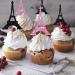 Eiffel Tower Cupcake Toppers Wedding Party Decor Bridal Shower Dessert Cupcake Toppers Paris Themed Birthday Party Decoration - Pink & Black Glitter - Buy Online on GoSupps.com