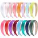 SIQUK 16 Pieces Satin Headbands 1 Inch Hard Headband Colorful Hair Headbands DIY Satin Covered Plastic Headbands Hard Satin Headband for Women and Girls Lively colors