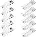 24 Pieces Double Grip Hair Clips Metal Snap Hair Clips Hair Barrettes for Hair Making, Salon Supplies (Silver)