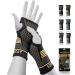 Scrodcat Copper Wrist Compression Sleeves (1 Pair) Breathable and Comfortable Carpal Tunnel Wrist Brace for Arthritis, Tendonitis, Sprains, Workout Wrist Support for Women and Men (S) Black Small