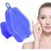 REMEK Silicone Cleanser Hand Exfoliating Facial Wash Brush | Facial Cleansing Brush Facial Wash Brush Facial Exfoliating Brush Silicone Exfoliating Brush Blue - Buy Online on GoSupps.com