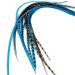Real Feather Hair Extensions - Aqua Auburn (10 Feathers)