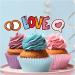 Partywind 96 PCS Valentine's Day Cupcake Toppers Cupcake Decorations for Valentines/Wedding/Anniversary Party Supplies Favors Heart Love Cake Picks Decor Accessories - Buy Online on GoSupps.com