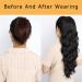Hair Bun Deep Wavy Ponytail Brazilian Real Hair 8-24 Inch Curly Ponytail with Drawstring Extension Hair Clip Wig for Women Ladies Bun (Color : Black Size : 24inch) 24inch Black - Buy Online on GoSupps.com