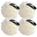 Molanda Shower loofahs Sponge- Mesh Brush Ball Body Scrubber Ball for Exfoliating,Shower Essential Skin Care (White)-Pack of 4