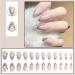 Short Fake Nail Full Cover with Glue Detachable Black Lines Press on Nails 24 Pieces Finger Nail Art Tips for Nail Salons and Women DIY Nail Art - Buy Online on GoSupps.com