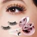 Asheyya 2 Pair Magnetic Eyelashes with Applicator Reusable Magnetic Lashes No Glue Liner Waterproof Eyelashes for Makeup