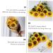 Zerodeko 4pcs Simulated Sunflower Wedding Decorations for Ceremony House Decorations for Home Sunflower Party Supplies Artificial Flower Bouquet Wedding D cor Silk Flower Props Household - Buy Online on GoSupps.com