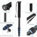 Neewer Carbon Fiber Monopod 5 Sections 19-64 inches Adjustable Stand for DSLR Cameras - Black + Blue - Buy Online on GoSupps.com