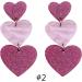 Feyley 3-Connect Heart Earrings | Vintage Acrylic Drop Jewelry for Girls & Ladies - 2023 Trendy Gift - Buy Online on GoSupps.com