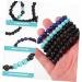Healvian 12 Pcs Volcanic Stone Bracelet Set - Anti Nausea & Motion Sickness Jewelry for Women - Obsidian Magnetic Therapy Anklet & Wrist Chain - Assorted Colors - Buy Online on GoSupps.com