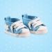 Bombasei Handmade Blue Sugar Fondant Baby Shoes - 2 Pieces 150g | Perfect for Cake Decoration & Gifts for Girls - Buy Online on GoSupps.com